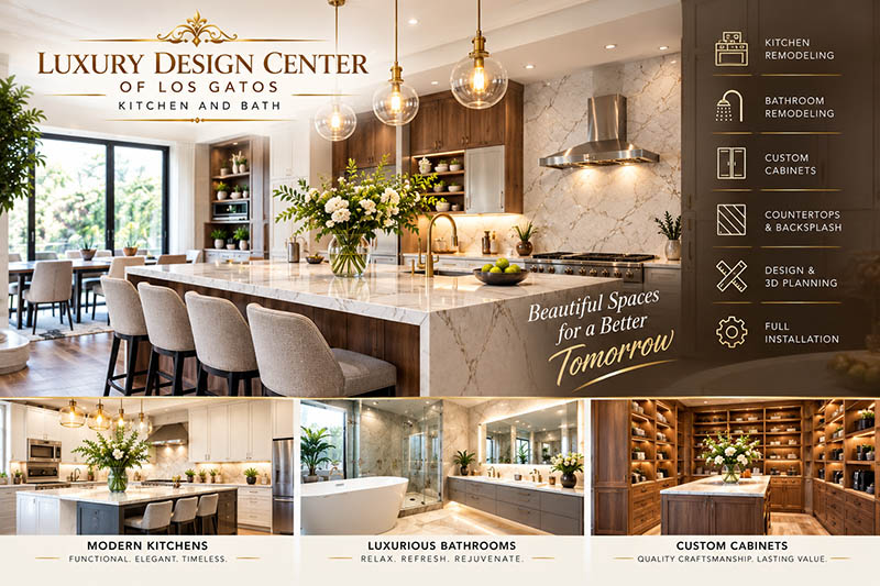 Luxury Design Center of Los Gatos | طراحی و بازسازی آشپزخانه و حمام در لس گاتوس
